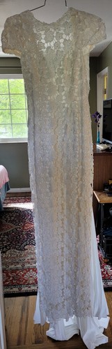 Vintage lace wedding dress - vintage,