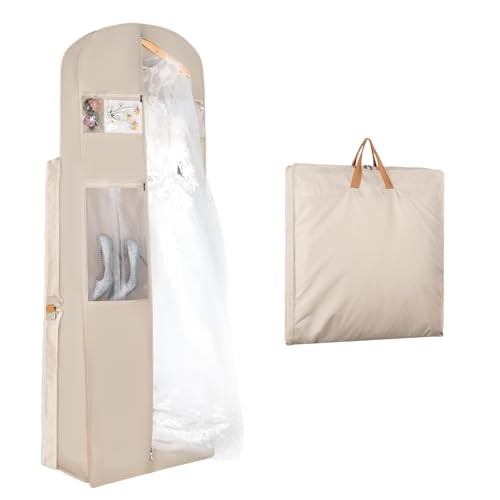 Beige wedding garment bag - beige,